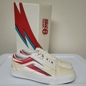 Vans X David Bowie Aladdin Sane Old Skool Shoes Mens Size 10 Preowned with Box
